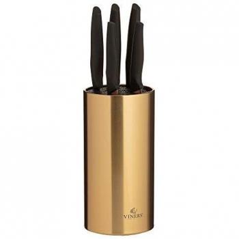 Golden Prestige Knife Block – 5‑Piece Set