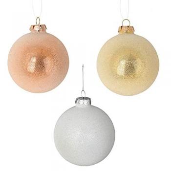 Set de 3 ornements en verre pour sapin
