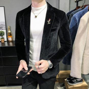 Blazer de Terciopelo Tweed Otoño