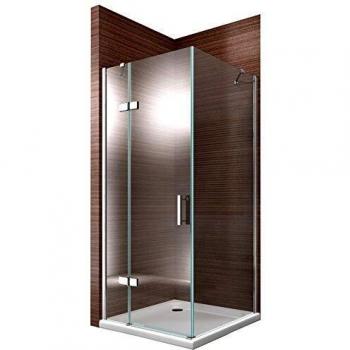 Cabine d’angle verre 8 mm esg Bernstein – Paroi double porte battante, finition Chrome, largeur sélectionnable (100/120 cm)