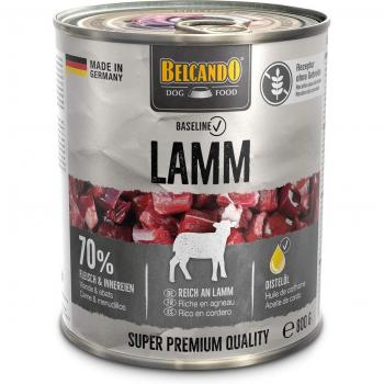 Piatto Umido Baseline 24x800g di Agnello per Cani (Belcando)