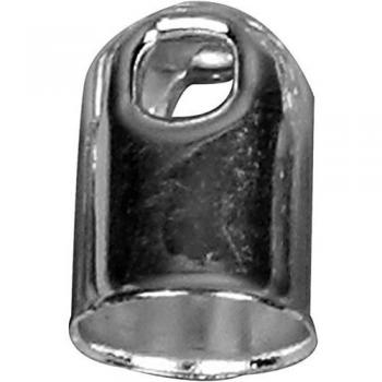 Embouts de 6 mm, plaqué argent, 50 unités