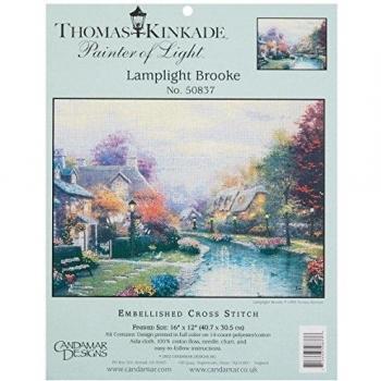 Brillo de Lámpara Kinkade Kit de Punto Cruz 16x12, 14 cuentas