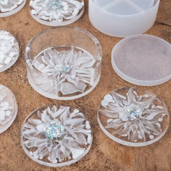 9cm Crystal Coaster Silicone Mold
