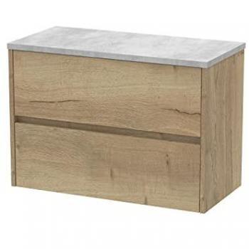 Havana Autumn Oak 800mm Wall Hung Vanity Unit