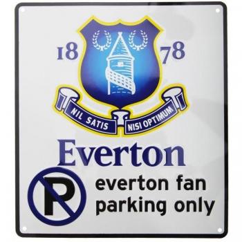 Escudo de Everton FC en Metal Blanco y Azul
