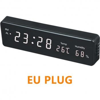 Reloj LCD de pared con humedad