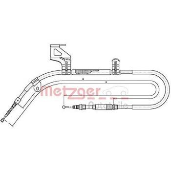 Metzger Bremsseil hinten links VW Passat 3B