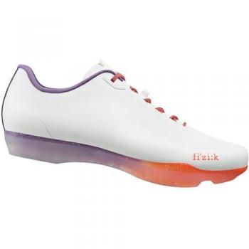 Fizik Tempo Beat white green orange cycling shoes