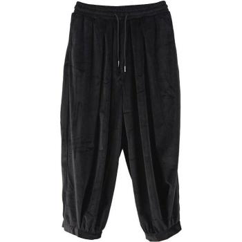 Herren Trendmode Samt Hosen mit Falten