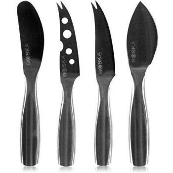 Boska 4‑teiliges Käsemesser Set – Weich‑ und Hartkäsespender