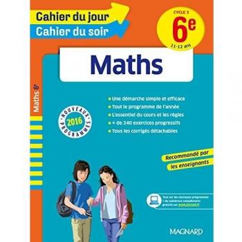 Cahier du jour/Cahier du soir Maths 6e