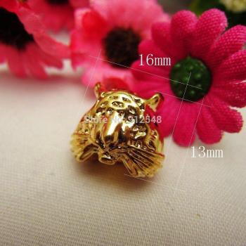 RJ9205 10pcs Gold Metal Rope End Buttons