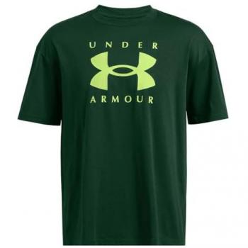 Short Sleeve T-Shirt Heavyweight Oversized Under Armour Verde