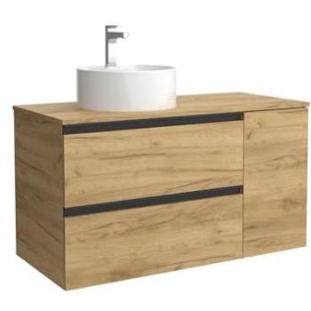 Mueble de baño Bequia Plus Metal 90cm con lavabo de porcelana