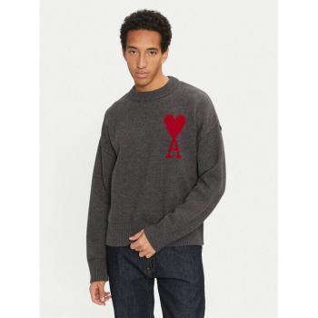 AMI PARIS Grau Pullover BFUKS006.018