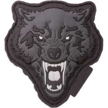 Parche JTG 3D Lobo Enojado Blanco-Gris