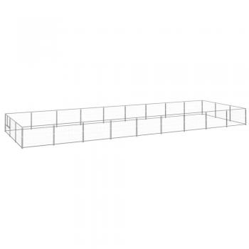 VidaXL Silver Dog Kennel 27 m² Steel