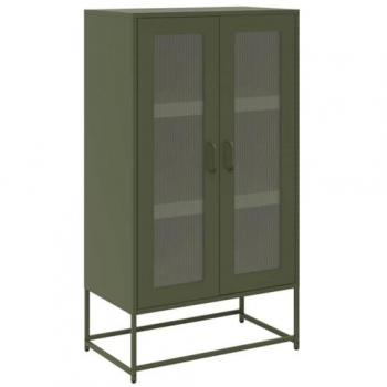 Buffet de cuisine vert olive 68x39x123 cm en acier – VidaXL