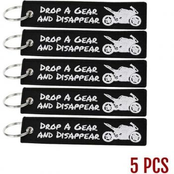 Lot de 5 Porte-clés Noir pour Véhicules