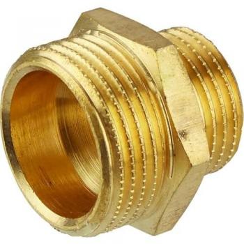 Raccord mamelon laiton réduit mâle – 26 × 34 mm à 20 × 27 mm – CAP VERT