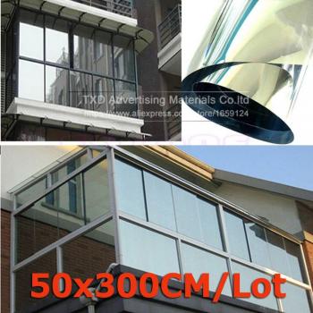One Way Mirror Silver Window Film 50*300cm