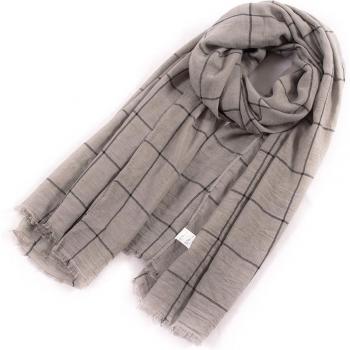 Navy Grey Pink Beige Autumn Linen Plaid Scarf for Women