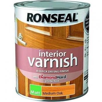 Ronseal Interior Varnish Quick Dry Matt Medium Oak 750ml