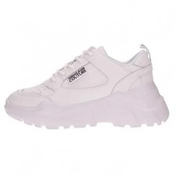Versace Jeans Couture Femme White Trainer with Distinctive Logo – EU 40