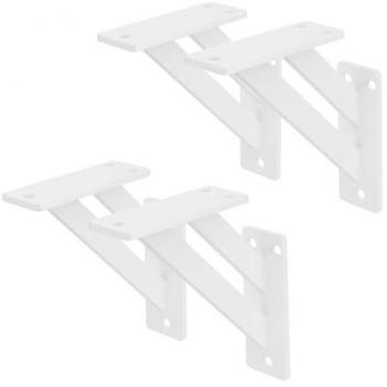 Soporte de Estante Blanco de Aluminio 120x120mm