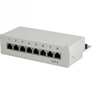 LogiLink NP0016A 8 Port Netzwerk-Patchbox CAT 6 1 HE