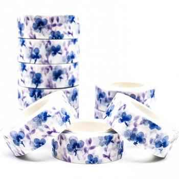 Purple Flower Adhesive Paper Tape