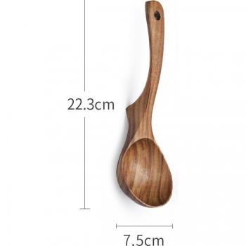 Black Walnut Wood Spoons for Soup and Rice