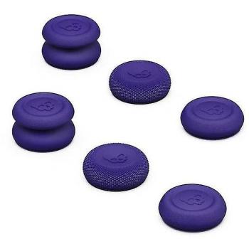 Joystick caps antideslizantes de silicona para Steam Deck (6 unidades, Púrpura)