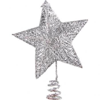 Pentagram Ster Sequins Kerstboom Topper Decoratie
