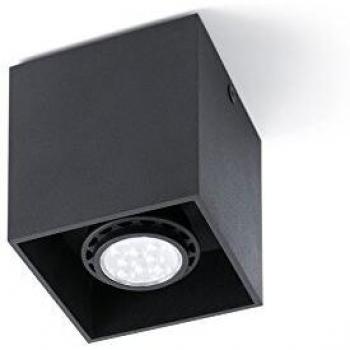 Plafonnier Tecto noir 1 ampoule