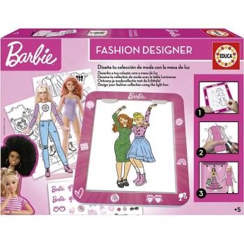 Educa Barbie Fashion Designer, Crea diseños y combinaciones con la mesa de luz Barbie en el desfile de moda. + 5 años