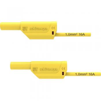 Schuetzinger VSFK 8500 Safety Test Lead, 4mm Plug, 100 cm, Yellow
