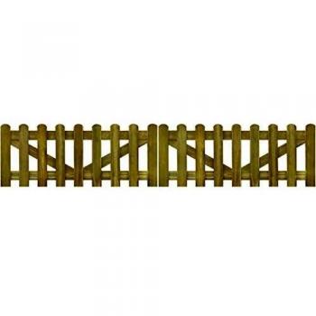 Porte a scorrimento per steccato, legno impregnato 300×60 cm