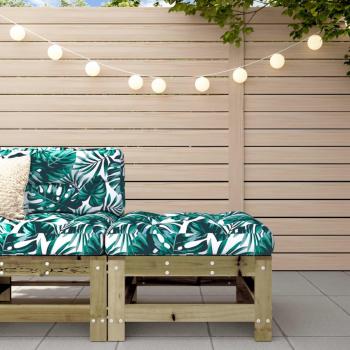 Tabouret repose-pied en bois de pin avec coussin