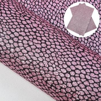 20x34cm Leopard Print Glitter Synthetic Leather for Jewelry Making