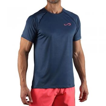 Hombre Feisty Hexágono Camiseta Azul Corta