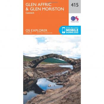 Ordnance Survey Map of Glen Affric & Glen Moriston