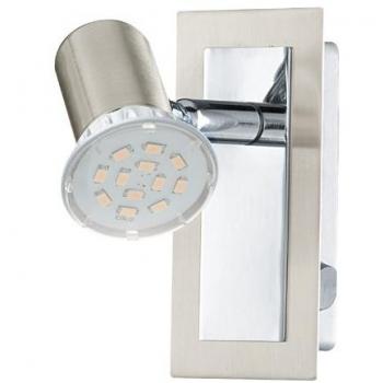 EGLO Rottelo Wandlampe, Metall, Nickel-Matt, Chrom, GU10 Leuchtmittel