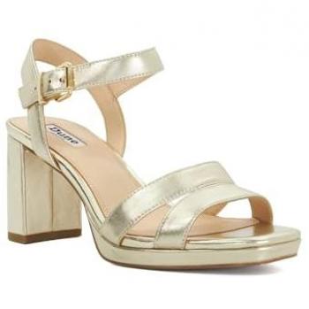 Goldene Dune London Standard Fit Leder-Sandale mit Mini-Plattform