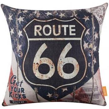 Almohada Estilo Retro Ruta 66