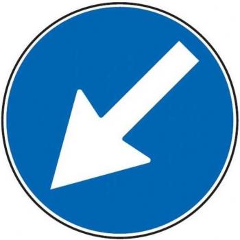 Cartello Stradale Indicazione Obbligatoria Sx/Dx