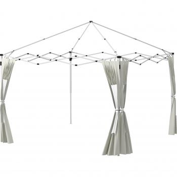 Outsunny Tenda com Paredes Laterais 2 Painéis 6x3 m Creme