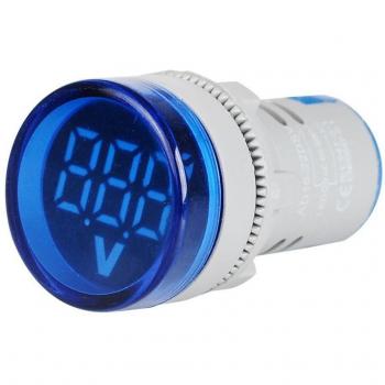 Small Form Factor 22mm LED Volt Meter Gauge (60-500V AC)