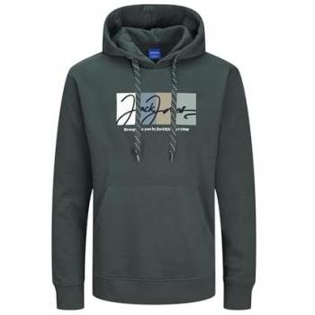 Sudadera con Capucha Jack & Jones Portland Block Logo Forest River 2XL para Hombre